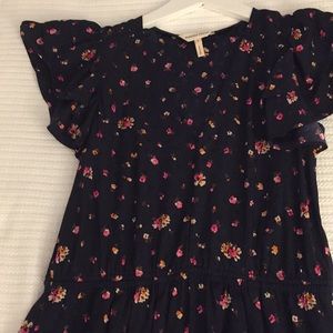 New Rebecca Taylor black flower dress